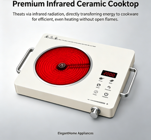 Cuisinière infrarouge 2000W avec commande tactile et bouton rotatif, 6 fonctions de cuisson, verrouillage enfant et minuterie, compatible avec tous <span class=keywords><strong>les</strong></span> ustensiles de cuisson - Product Image 5
