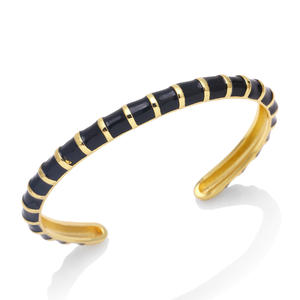 Bijoux en émail coloré personnalisés vente en gros dames bracelet de <span class=keywords><strong>manchette</strong></span> mince <span class=keywords><strong>18</strong></span> <span class=keywords><strong>carats</strong></span> bracelets en <span class=keywords><strong>or</strong></span> en acier inoxydable bracelets bijoux - Product Image 2