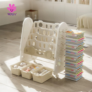 Estantería infantil de plástico para libros, organizador de almacenamiento, librero para niños pequeños, armario <span class=keywords><strong>Montessori</strong></span> para bebés, unidad de muebles para dormitorio. - Product Image 1