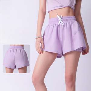 Quick Dry Gym Fitness Sports Active Wear Entrenamiento Yoga Pantalones cortos para correr 2 bolsillos Pantalones cortos para mujer - Product Image 6