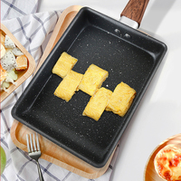 Wajan Tamagoyaki Kecil Anti Lengket Gaya Jepang, Wajan Omelet Persegi Anti Lengket Batu Maifan