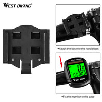 Komputer Sepeda WEST BIKING 4 Mode Tahan Air Tenaga Surya Nirkabel Mini Speedometer Odometer Sepeda Pintar Aksesoris