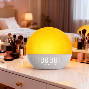 Full Screen Fabric Covered Sunrise Alarm Clock with Sunset Simulation for Heavy Sleepers - Product Image 4
