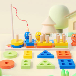 Set di colonne geometriche in legno massiccio giocattoli per educazione precoce per bambini a forma di cervello pratico per bambini che corrispondono a giocattoli educativi per bambini - Product Image 6