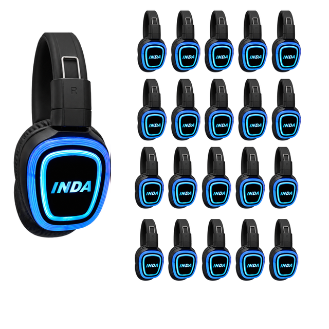 Hot-Selling 3 Channels LED HiFi Stereo Audio Broadcast System Earphone Silent Disco Headphones Transmitter Party/Outdoor Cinema