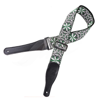 Nouvelle vente longueur réglable Jacquard armure guitare basse sangle nouveau Design cuir tête matériel personnalisé guitare sangle