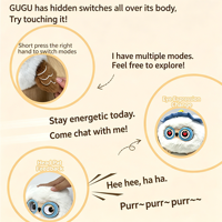 Bambola Interattiva AI Smart Doubao Owl Companion con 66 Lingue, Chat Vocale, Espressioni Oculari e WiFi - Giocattolo Intelligente
