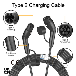 ZSWINNER ST-E250 5M New Home IP67 Type 2 to Type 2 16A 32A 250V/480V 22kW Electric Vehicle <b>Charging</b> <b>Cable</b> - Product Image 3
