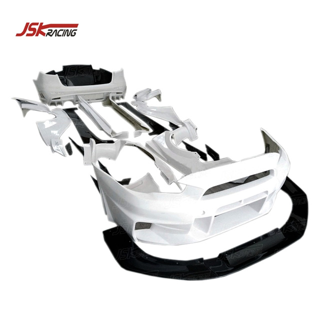 VRS Wide Ver 2 Style Half Carbon Fiber Full Body Kits for 2008-2016 Mitsubishi Lancer Evolution Evo X
