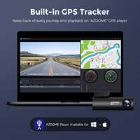 AZDOME M300s ADAS Kamera Mobil Tahan Air AI dengan Kartu TF, Dash Cam Wifi GPS G-Sensor Depan dan Belakang 4K Penglihatan Malam Hari Car Dvr