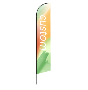 Wind Flyer Beach Flag Banner Elegante banderín Asta de bandera de poliéster con fibra de vidrio para exhibición de seguros y educación - Product Image 1
