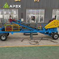 Concasseur mobile à rouleaux robuste CE avec roulement pour le concassage du béton dans les mines et carrières, capacité de 10 à 300 t/h, marque APEX