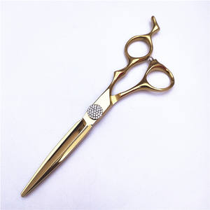 Ciseaux de coiffure DG 6,0 pouces, ciseaux à effiler dorés avec vis ciel étoilé pour usage esthétique, pour droitiers - Product Image 1