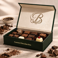 Lbarley Vente en gros de boîtes à chocolat élégantes en papier rigide, emballage de luxe pour cadeaux de mariage avec logo personnalisé