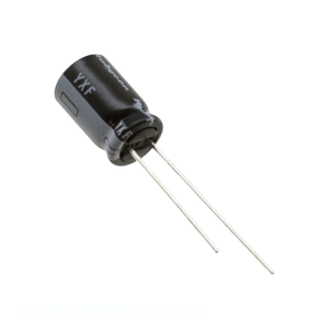 Condensador de Aluminio de Canal del Fabricante 50YXF100MEFCTA8X11.5 100 uF de Orificio Pasante 100UF 20% 50V RADIAL TH - Product Image 1