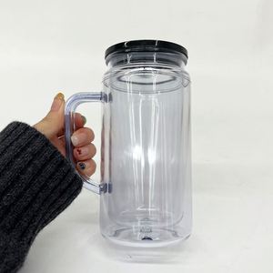 USA Warehouse 12oz 16oz <b>Snowglobe</b> Plastic Mug with Hole and Plug 12 oz 16 oz Double Walled Pre Drilled Acrylic Colorful Tumbler - Product Image 5