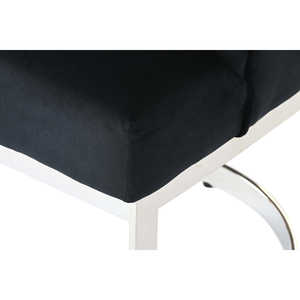 STEEL and POLYESTER <b>CHAIR</b> 60X58X93 <b>BLACK</b> <b>VELVET</b> - Product Image 4