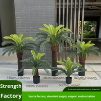 Bonsái Artificial de Cycas de Primera Calidad, Resistente al Agua, Simulación de Palmera Sago de Lujo, Decoración de Interiores para Centros Comerciales de Alta Gama