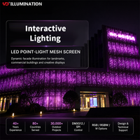Écran LED en maille média décoratif IP68 pour tunnel de parc et façade de bâtiment