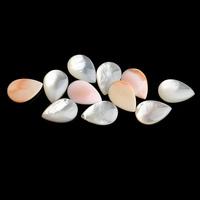 Coquille naturelle blanche et coquille de reine en forme de larme, pierre précieuse naturelle en vrac pour la fabrication de bijoux, taille personnalisée, coquille de haute qualité