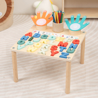 Table d'activités en bois pour enfants, table de jeu préscolaire pour enfants, jouets de manipulation mathématique, table d'activités Montessori pour tout-petits