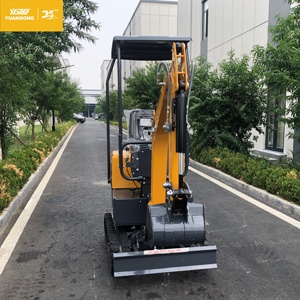 YGZG格安ゴムクローラー式小型掘削機 ガーデン用1t 1.5t 2tミニショベル グラップル付き - Product Image 3