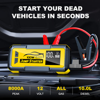 3000A 12V Jump Starter Mobil 100W PD Pengisian Cepat 32000mAh Penguat Baterai Power Bank Kabel Terintegrasi Macbook Laptop Truk Digital