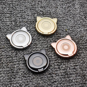 360 rotasyon kedi renkli araç tutucu manyetik emme stentler telefon telefon için Metal halka tutucu karikatür Metal stentler - Product Image 2