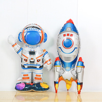 Thème de l'espace Astronaute Ballon en aluminium Fusée Vaisseau spatial Galaxie Hélium Ballons Garçon Enfants Fête d'anniversaire Décor Baby Shower