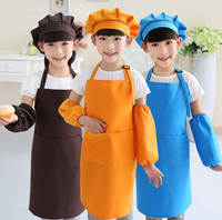 Ensemble tablier réglable Artwear pour enfants, tablier de pâtisserie, de chef ou de peintre avec chapeau de chef et manches, personnalisable avec impression de logo publicitaire