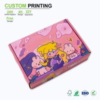 Boîtes cadeaux imprimées avec des dessins mignons, idéales pour les marchandises de marque, les cadeaux promotionnels, les événements, la vente en ligne, l'emballage de cadeaux