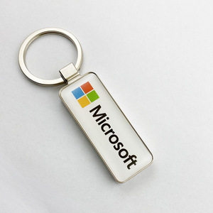 Double-sided Epoxy Metal Zinc Alloy Crystal Rectangular Keychain Accessories Pendant Photo Advertising <strong>Small</strong> <strong>Gift</strong> Model 1023 - Product Image 4
