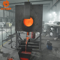 Four de fusion à gaz pour le recyclage de la ferraille d'aluminium, 1,5 tonne, machine de fusion automatique au GPL/gaz naturel pour lingots