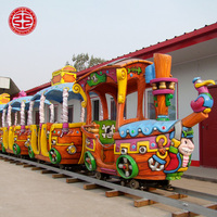 Attractions de terrain de jeux pour enfants : Mini-train électrique, manège de fête foraine, train électrique sur rail pour jardin d'enfants pour Noël