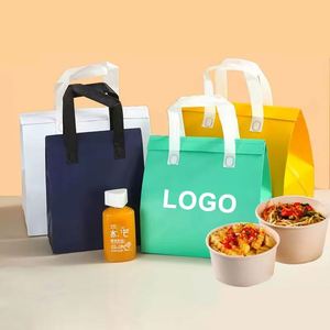 Bolsa Térmica Aislante para Comida para Llevar, de Tela No Tejida, Portátil, Multiusos, Engrosada, Laminada, Impermeable, con Diseño de Letras - Product Image 1