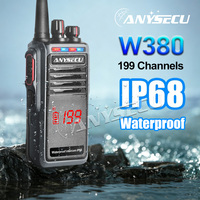 Longue portée de communication, Anysecu W380, 10 Watts, haute puissance, port de charge Type-C, radio bidirectionnelle UHF VHF, réduction du bruit