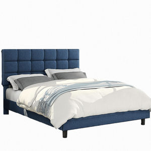 Morden – lit de luxe en cuir à plateforme complète, lit king size, queen, lit superposé rembourré, cadre, meubles de chambre à coucher, ensemble de lit - Product Image 1