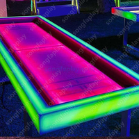 Table de jeu de shuffleboard interactive de luxe Songfa, éclairée par LED, écologique et durable, pour l'exercice en intérieur et les parcs d'attractions