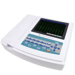 Contec ecg1200g monitor de sinal vital, máquina de monitoramento ecg 12 chumbo ecg multi parâmetro wifi ecg monitor de paciente