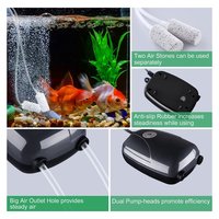 Pompe à air ultra silencieuse 220V pour aquarium, pompe pour aquarium, nano compresseur d'air RS-290