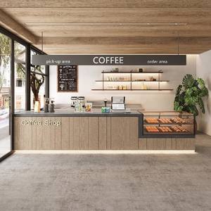 เคาน์เตอร์ร้านกาแฟเชิงพาณิชย์ เคาน์เตอร์แคชเชียร์ ร้านเบเกอรี่ บาร์เค้ก ร้านขนมหวาน แผนกต้อนรับโรงแรม เคาน์เตอร์ต้อนรับ แสงสว่าง แสงน้อย - Product Image 2