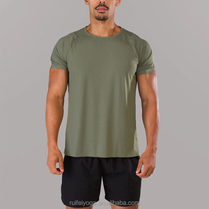 T-Shirt da Uomo Personalizzata all'Ingrosso, Alta Qualità, Elasticizzata, Leggera, in Jersey Cotone-Poliestere 250gsm, Bianca, Vestibilità Slim, per <span class=keywords><strong>Palestra</strong></span> e Fitness - Product Image 5