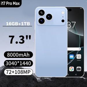 Teléfono Móvil I17pro Max Octa Core <span class=keywords><strong>5G</strong></span> con Cámara Trasera HD de 108MP, Pantalla OLED de 7.3 Pulgadas, Batería de 6000mAh, Nuevo LTE - Product Image 1