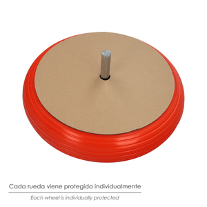 Ruota per carriola da giardino a struttura solida con cerchio in acciaio zincato "Plus" Arancione - Product Image 5