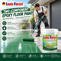 Peinture époxy pour sols à base d'eau, deux composants, dureté 4H, revêtement en résine haute brillance, résistante à l'usure, imperméable