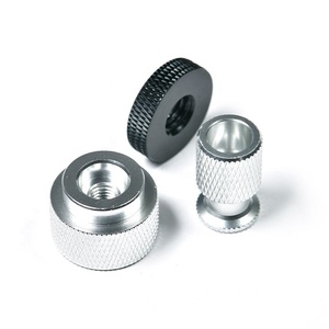 Tùy chỉnh nhôm <span class=keywords><strong>CNC</strong></span> gia công kim cương có khía chèn tròn với đầu ren bên trong - Product Image 1