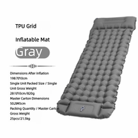 Matelas de couchage gonflable pour le camping, matelas pneumatique imperméable, équipement de camping pliable pour les voyages, l'escalade et la randonnée
