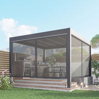 Pergola en aluminium réglable, imperméable, motorisée, taille personnalisable, revêtement en poudre blanc, arches de jardin, pergola