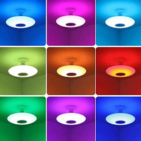 Ampoules LED UFO intelligentes 20W RGB blanches avec haut-parleur et télécommande pour chambre et salon, synchronisation musicale, vente en gros usine