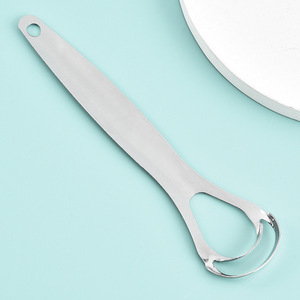 Stainless steel double-layer large opening tongue scraper, tongue cleaner, tongue scraper, tongue brush, oral cleaning tool - Product Image 3